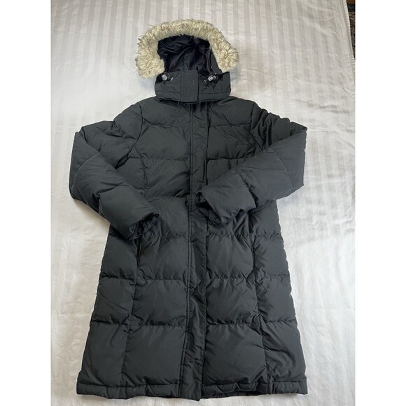 L.L. Bean Coat Women’s Size XS Long Down Insulated Puffer Faux Fur Hood READ - Picture 1 of 10